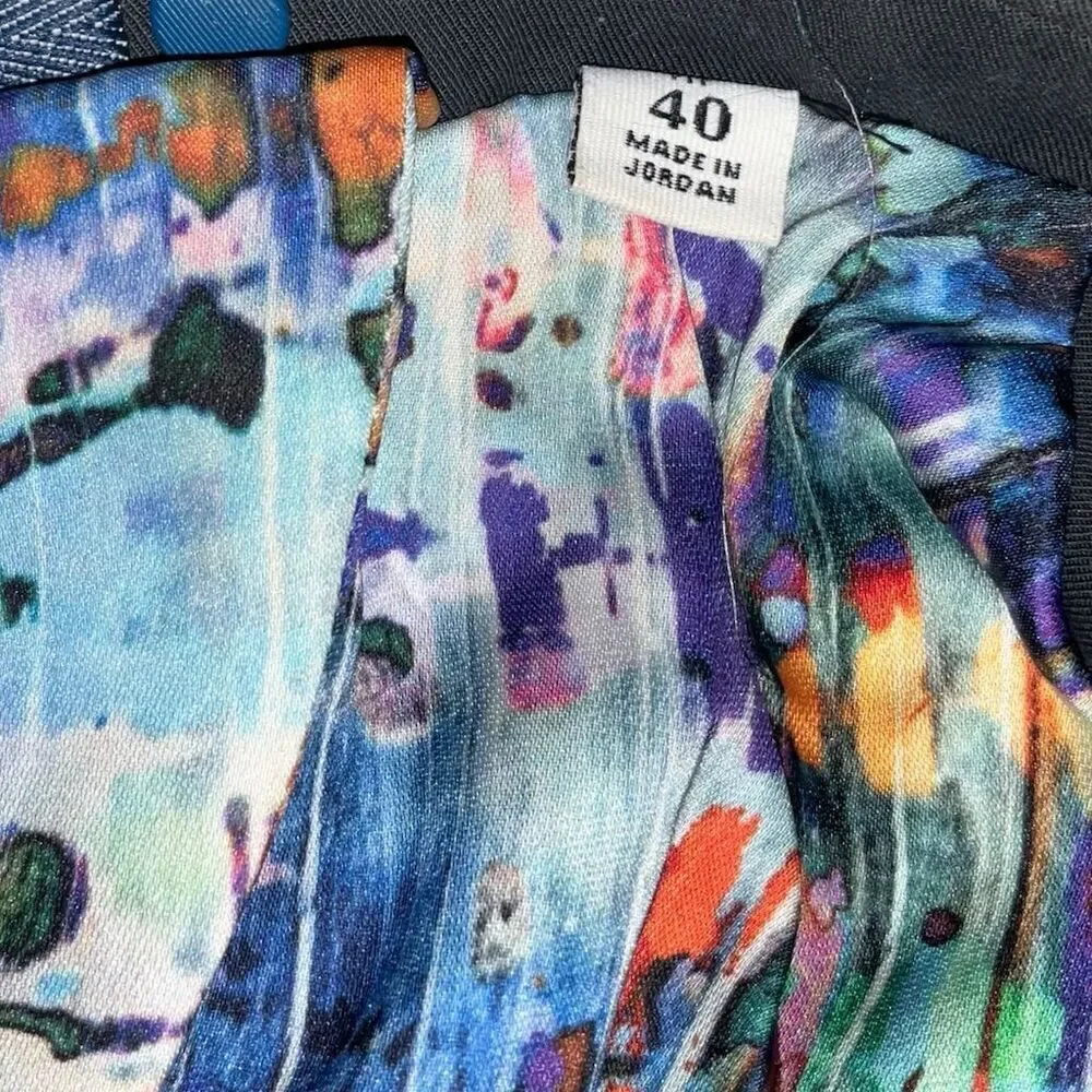 🎨 Robert Graham 40R Statement Blazer 🧠 Art Lined Julian Notch Lapel Boss Jacket